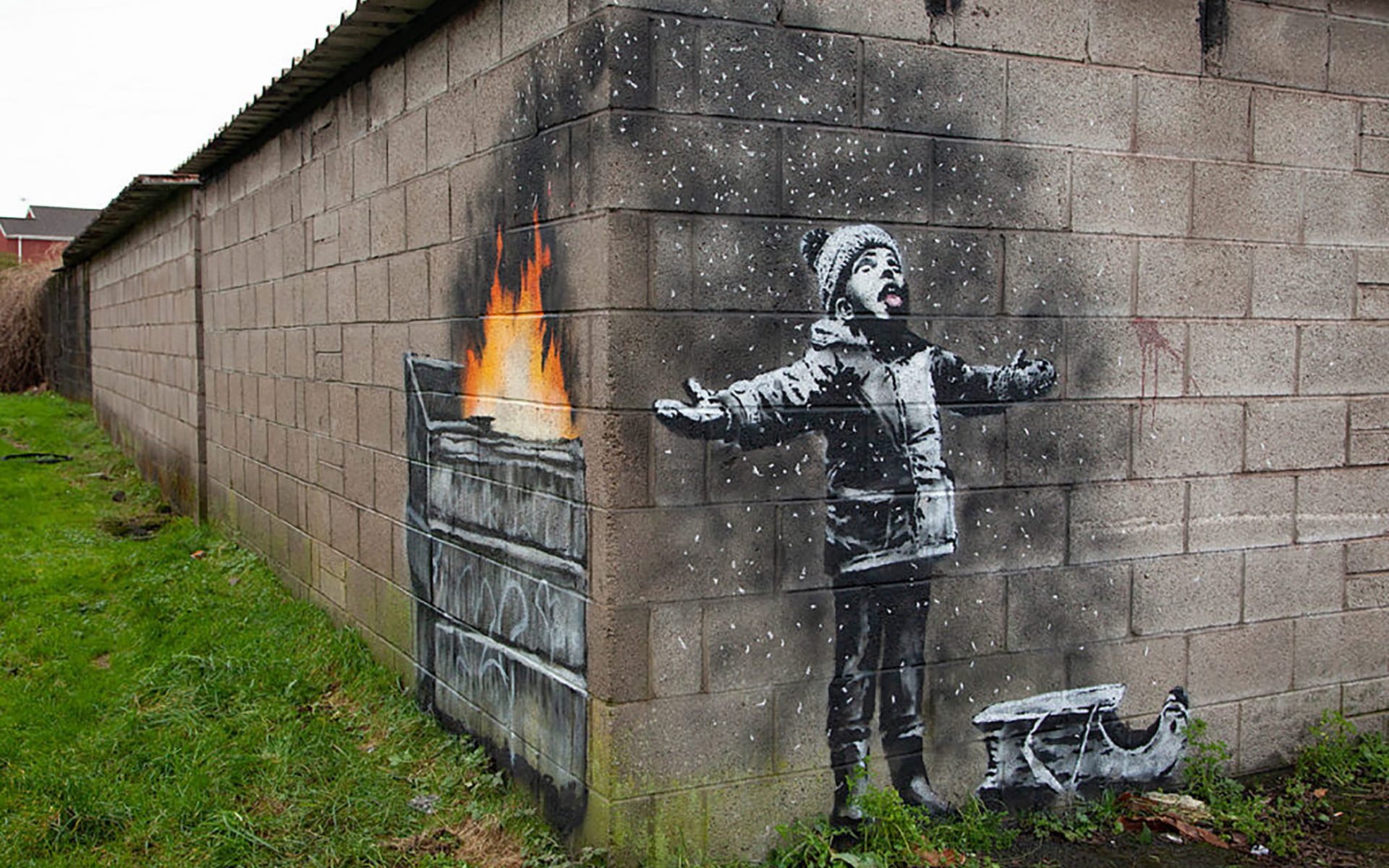 Banksy Unveils New Mural On A Welsh Garage Galerie CF7