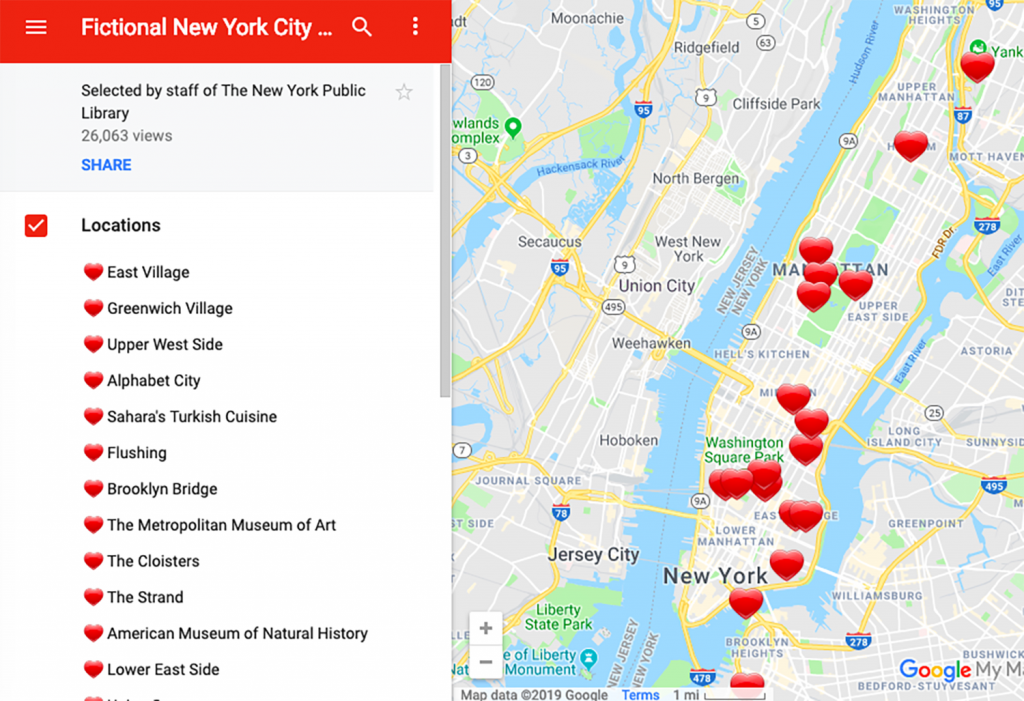 New York Public Library Maps The New York Public Library Created a Map of Literary Love Stories 