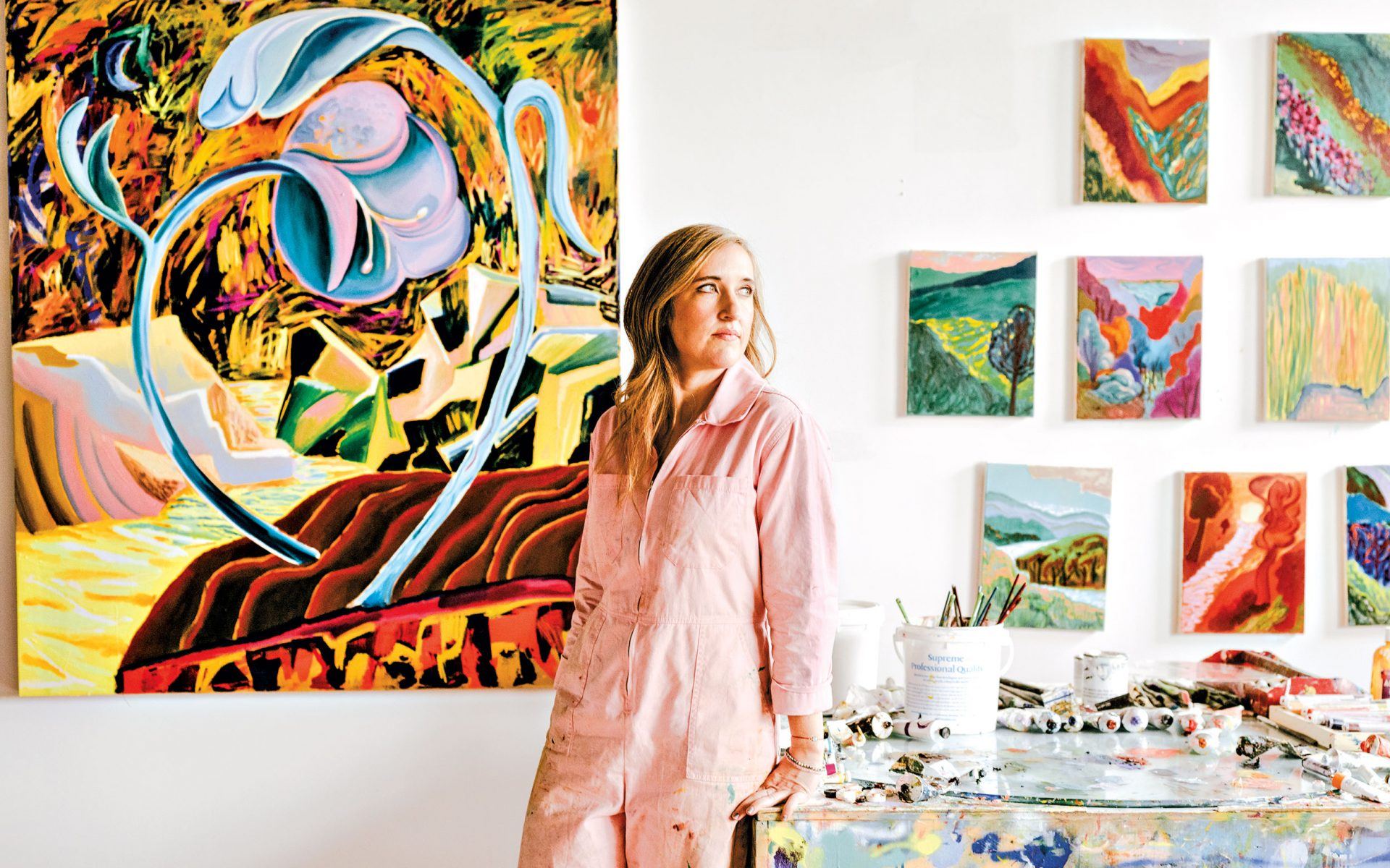 See How Fast-Rising Painter Shara Hughes Creates Her Imaginative Landscapes - Galerie
