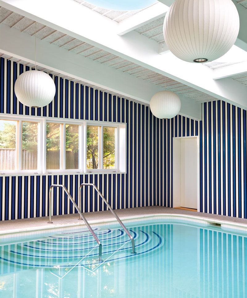 An indoor swimming pool was added in 1960.