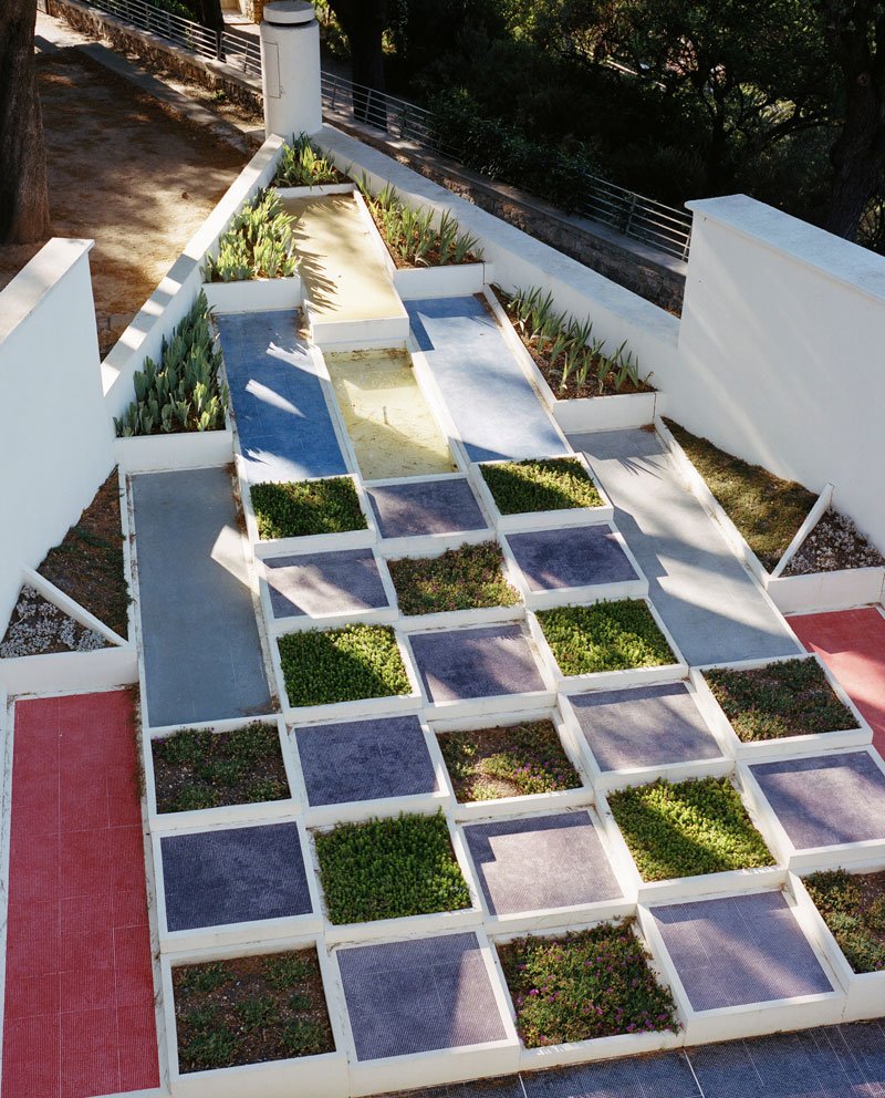 The villa’s Cubist garden.