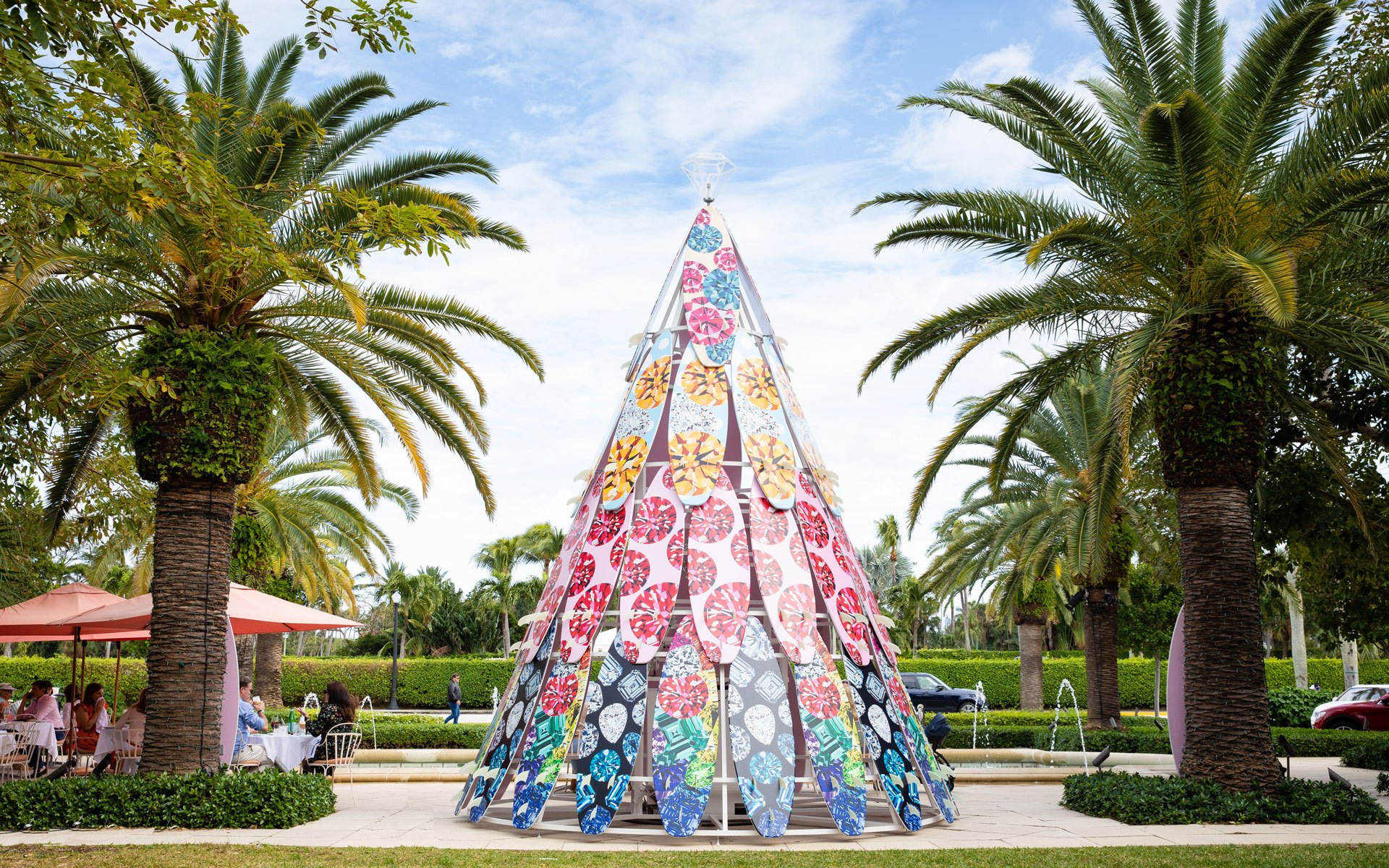 Louis Vuitton's 12-story Christmas tree on the Fifth Avenue is a