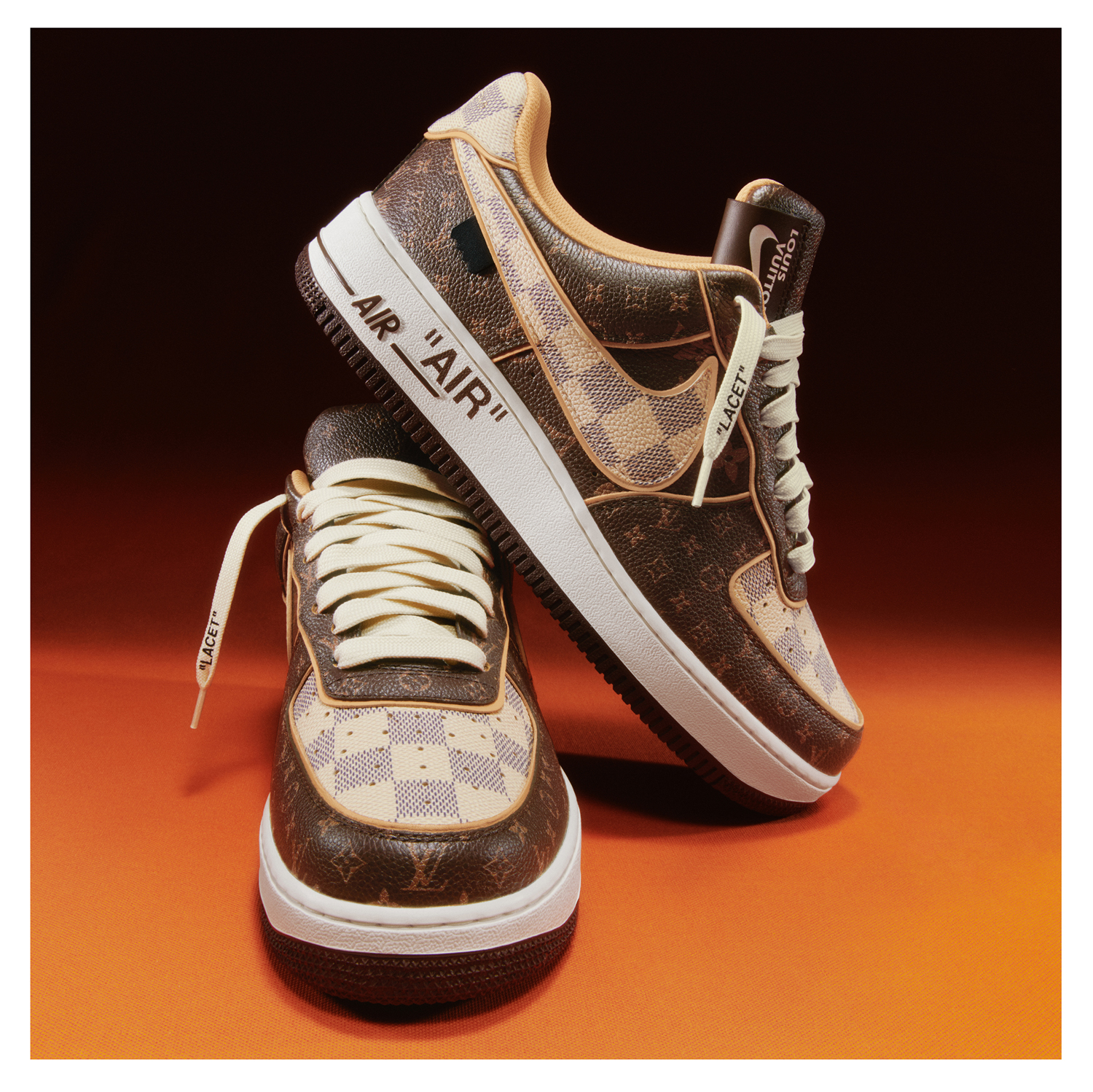 200 pairs of Louis Vuitton x Nike 'Air Force 1' shoes designed by