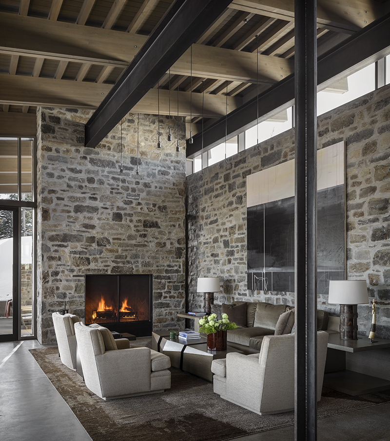 Yellowstone Club Residence - Rustic - Living Room - Other - by Tate  Interiors