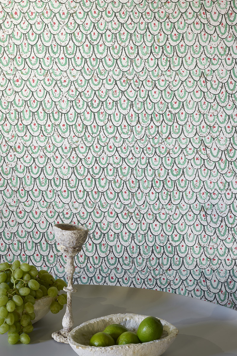 Original wallpaper  LA MENAGERIE  PIERRE FREY tissus  silk  patterned   gray