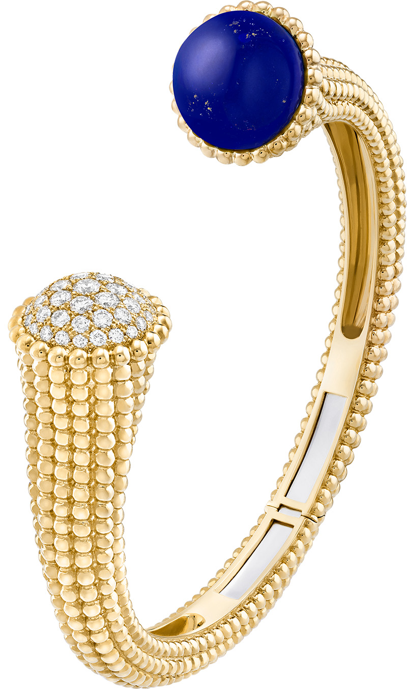 Van Cleef & Arpels Turquoise & Pearl Twist Bracelet (Yellow Gold