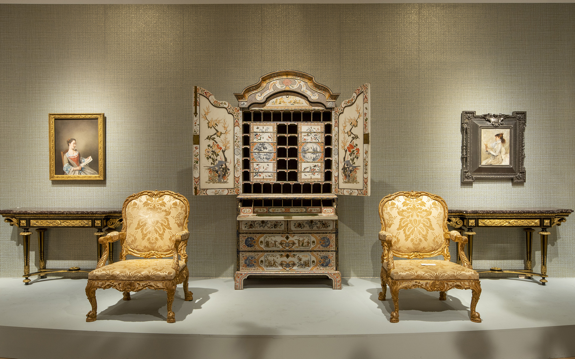 At Auction: Pair French Oversized Louis XV Style Chairs