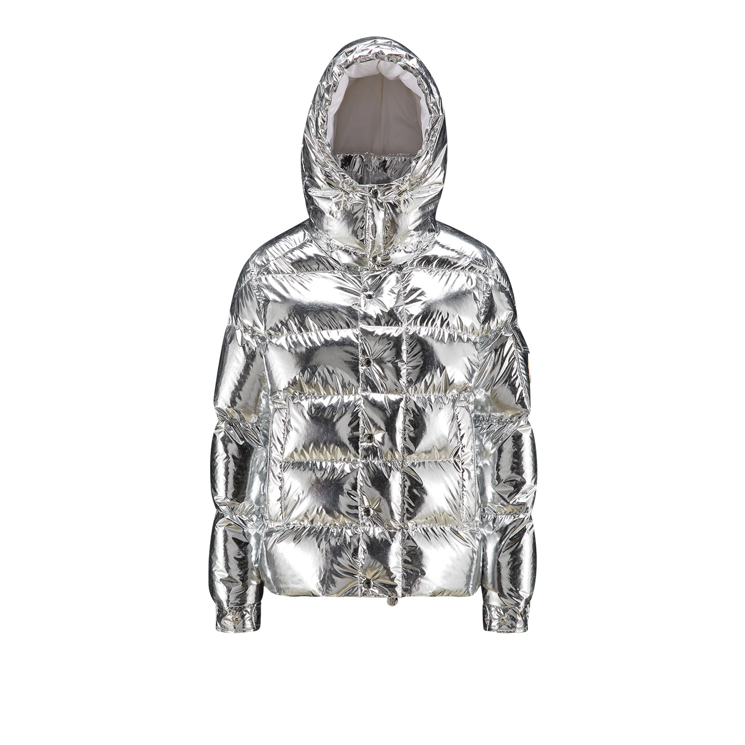 DiorAlps Hooded Puffer Jacket White Three-Tone Quilted Technical