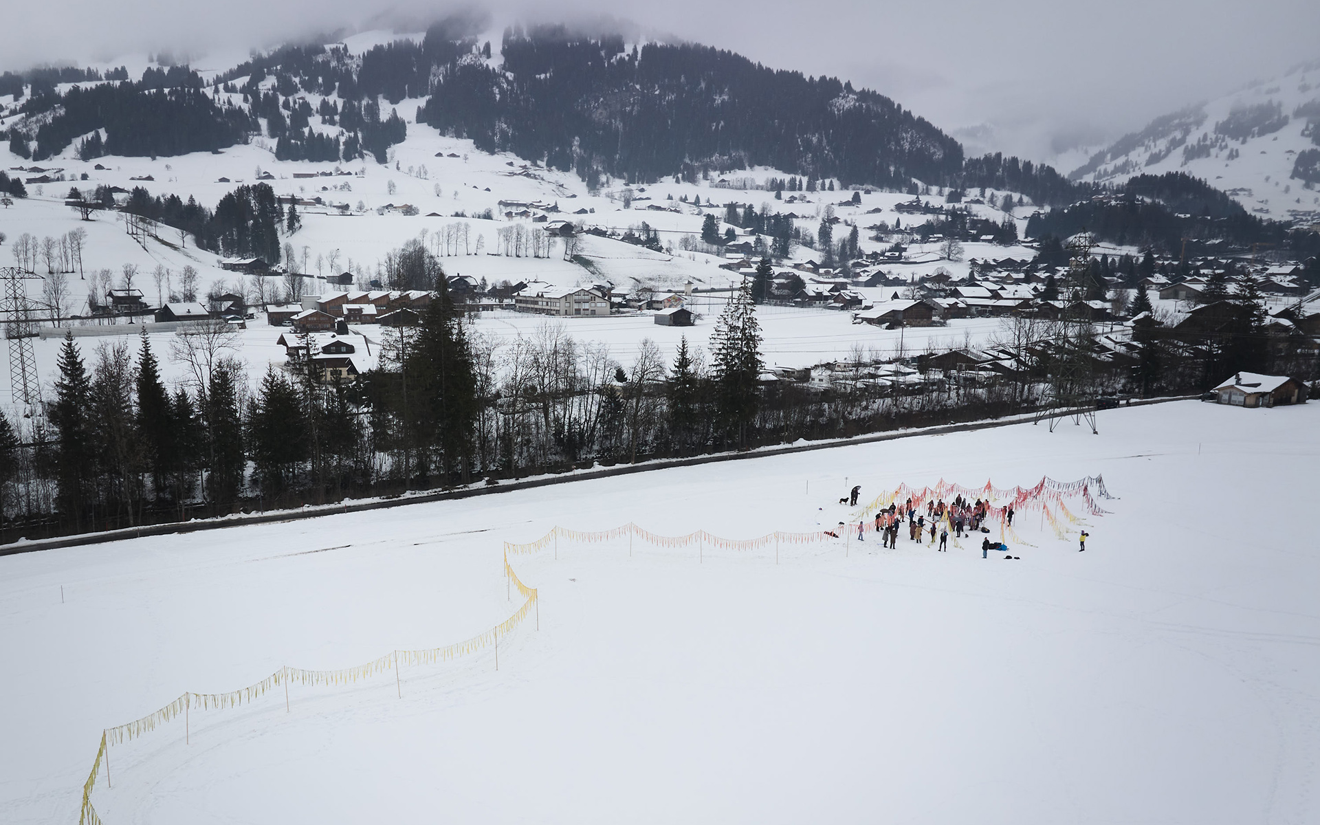 The Swiss Alps Provide a Dramatic Backdrop for Ethereal Works of