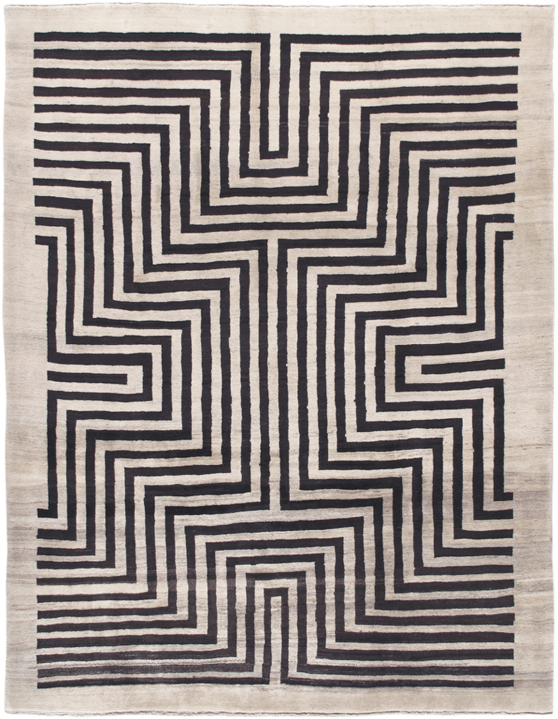 Gabeh rug by Nasiri is recommended for a guest room.