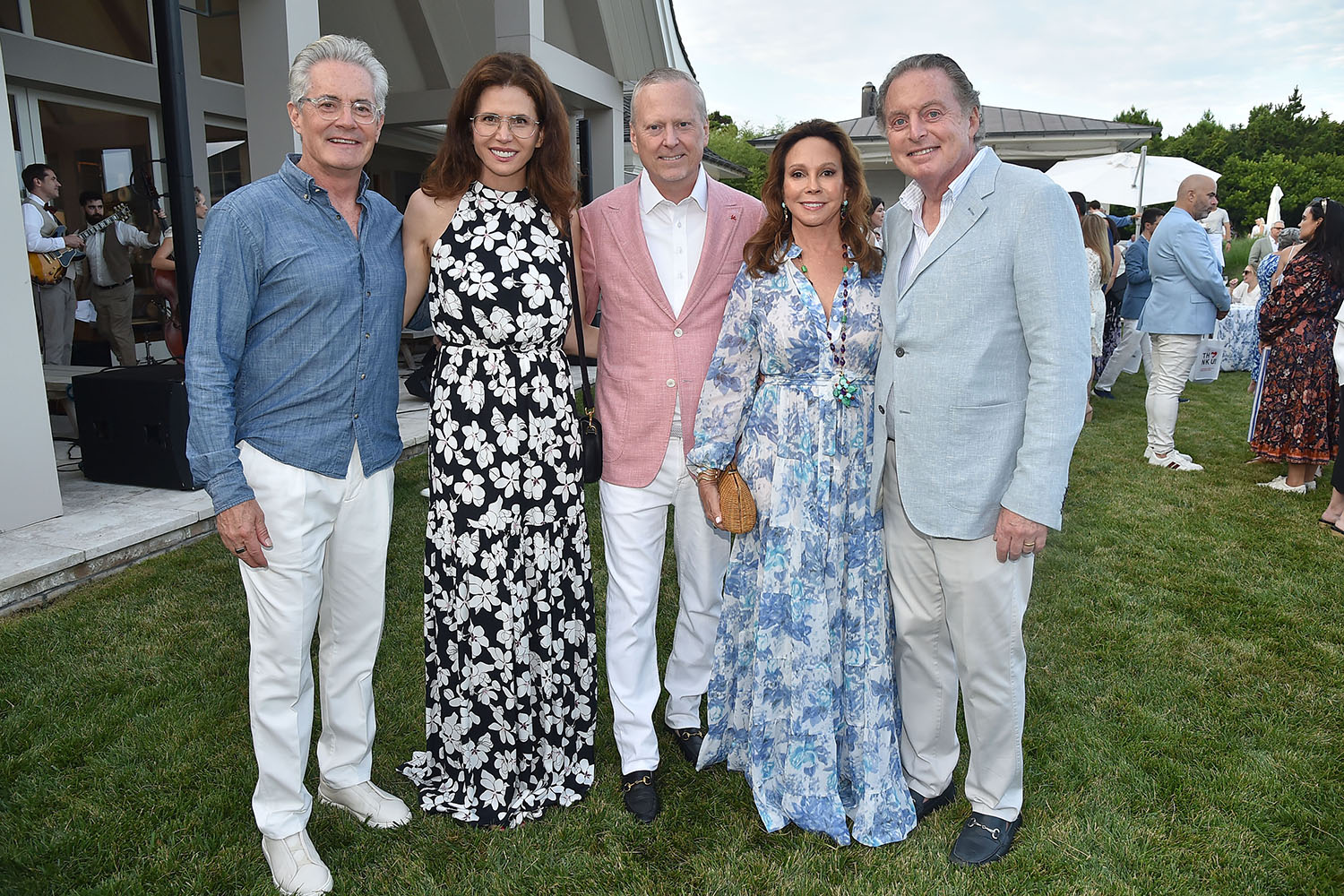 Kyle MacLachlan, Desiree Gruber, David Ludwigson, Lisa Cohen and James Cohen at God's Love We Deliver event in the Hamptons