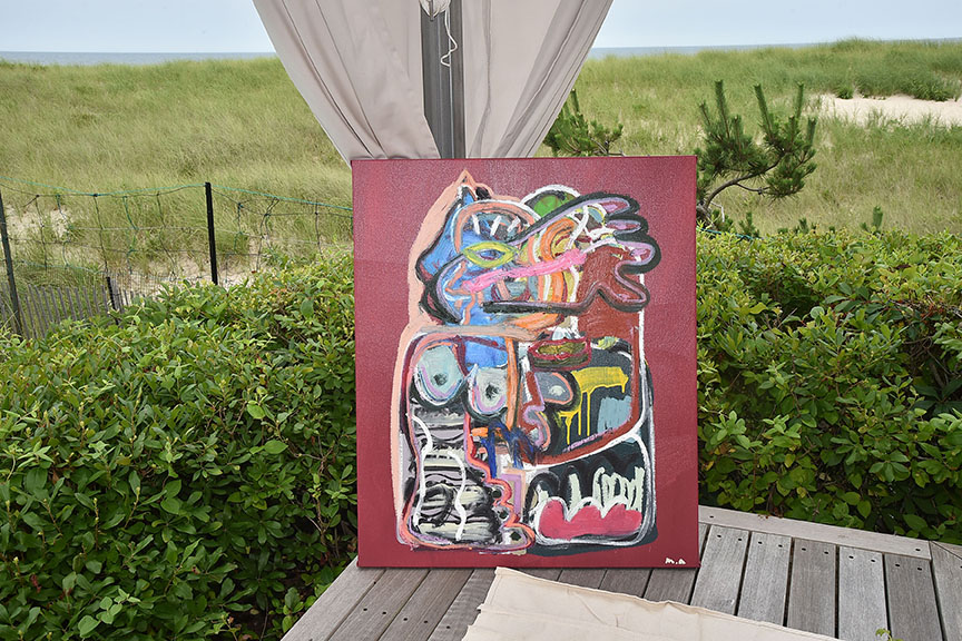 Marcos Anziani Artwork at God's Love We Deliver event in the Hamptons