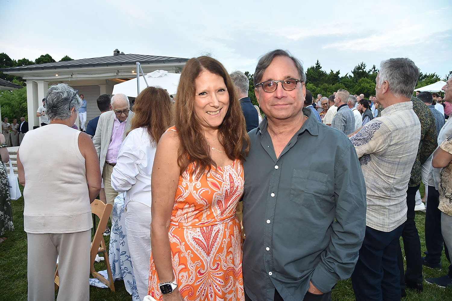 Karen Pearl and Ross Bleckner at God's Love We Deliver event in the Hamptons