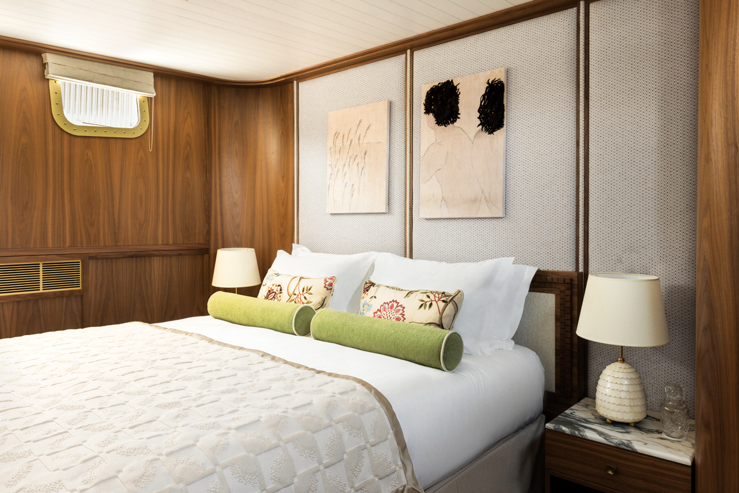 Belmond’s Coquelicot with boat interiors by Humbert & Poyet.