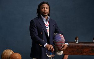 Daryl Homer in Ralph Lauren's Olympic fashion for Team USA.