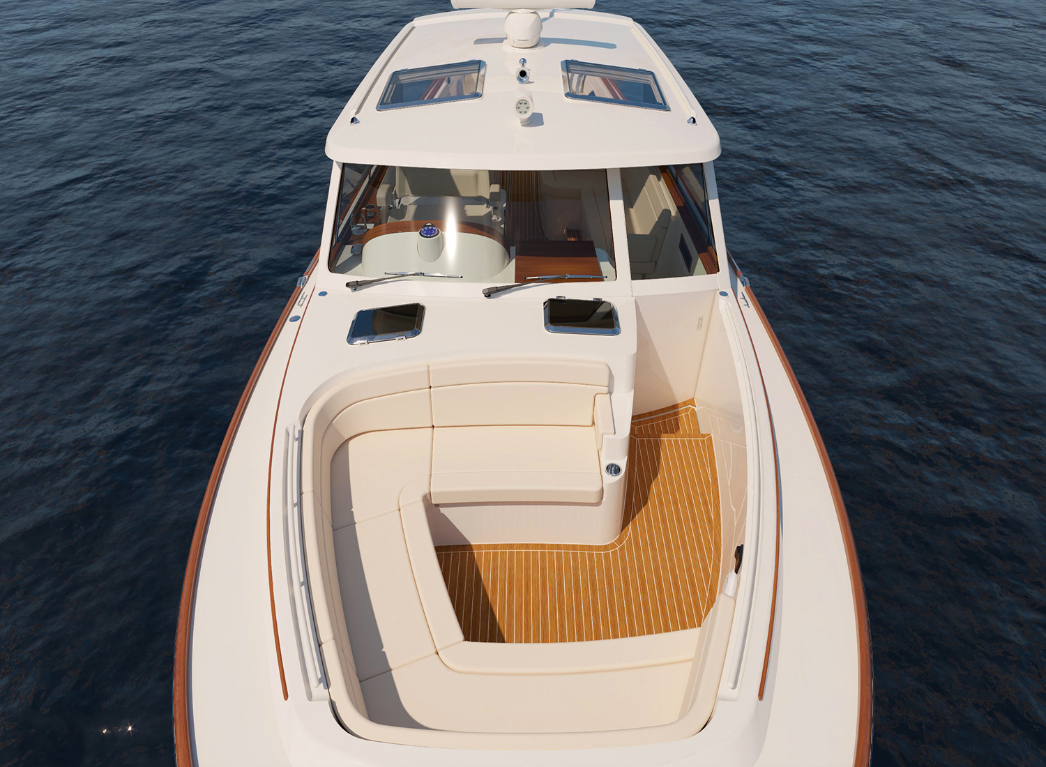 Hinckley Yachts Front seats on Picnic Boat