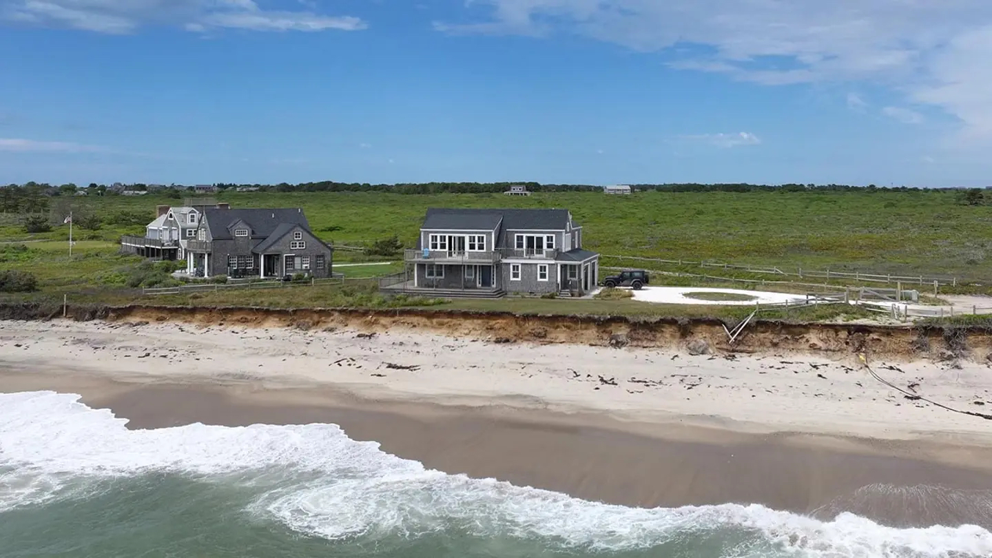 Aerial view of a property on Sheep Pond Road on Nantucket.