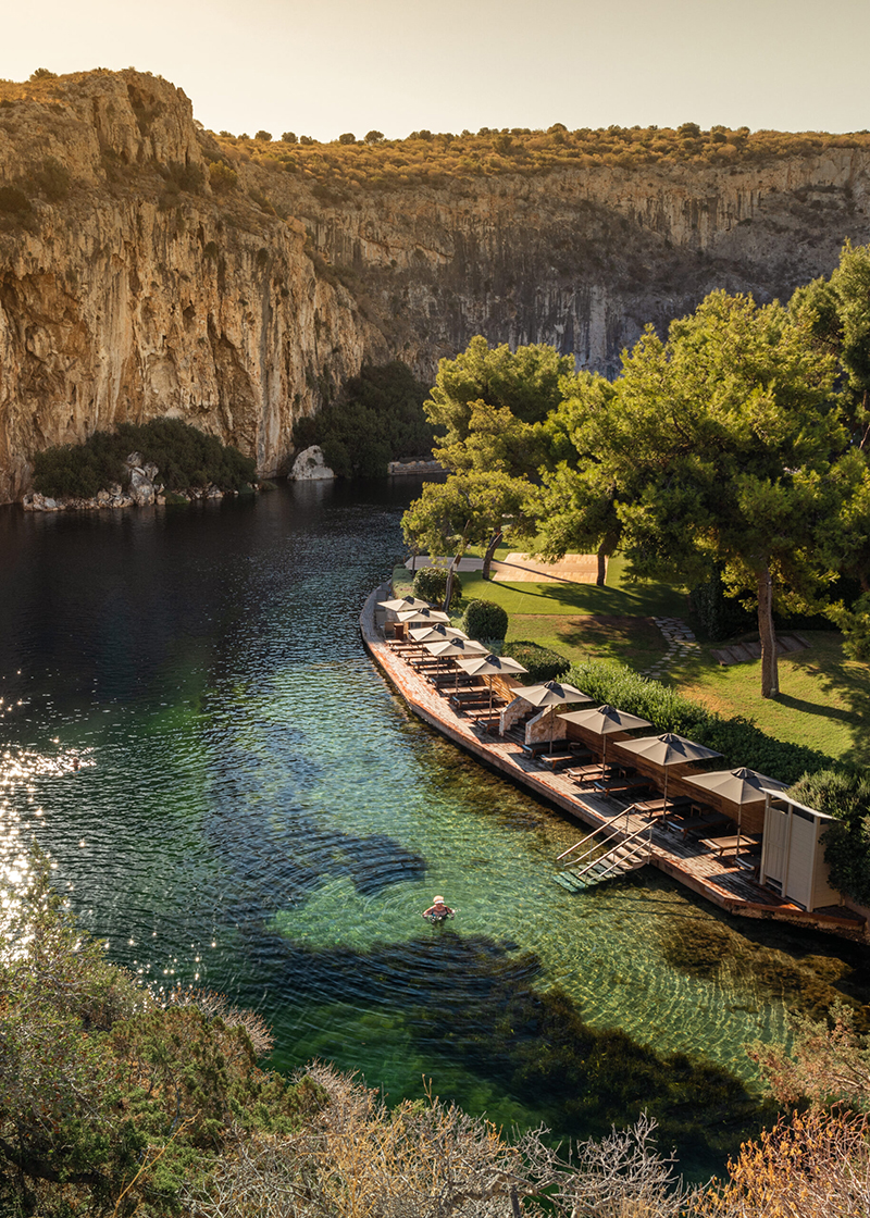 Lake Vouliagmeni in Greece.