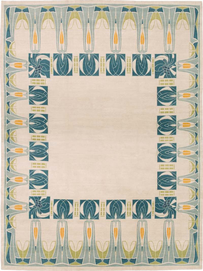 Tulips rug by FJ Hakimian is recommended for a guest room.