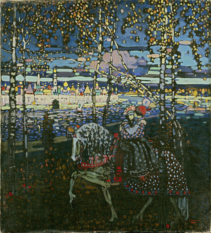 Wassily Kandinsky, Riding Couple, (1906-1907) is on the list of museum exhibitions to see this summer.