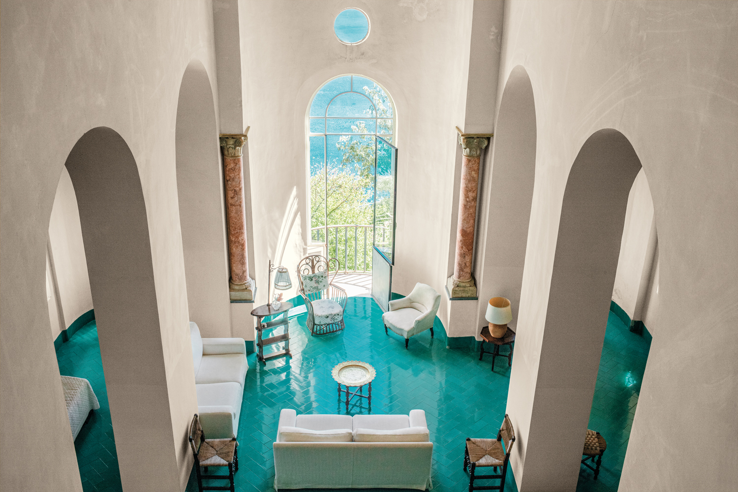 Ravello’s Villa Templa Mare, on the Amalfi Coast, the famed retreat where artist M. C. Escher drew inspiration for his confounding optical illusions.