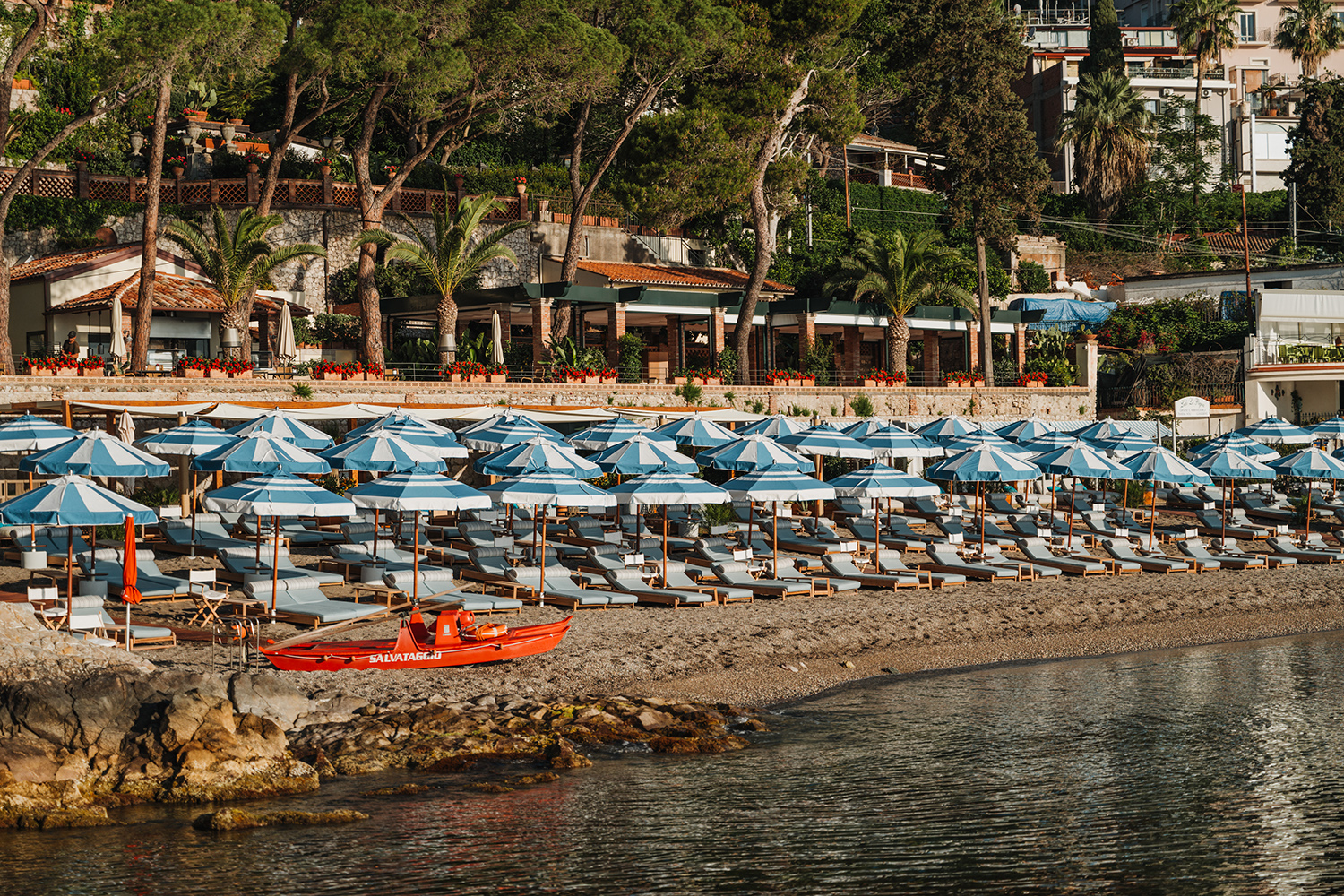 Lido Villeggiatura at Villa Sant' Andrea, a Belmond hotel, in Taormina Mare, Sicily.