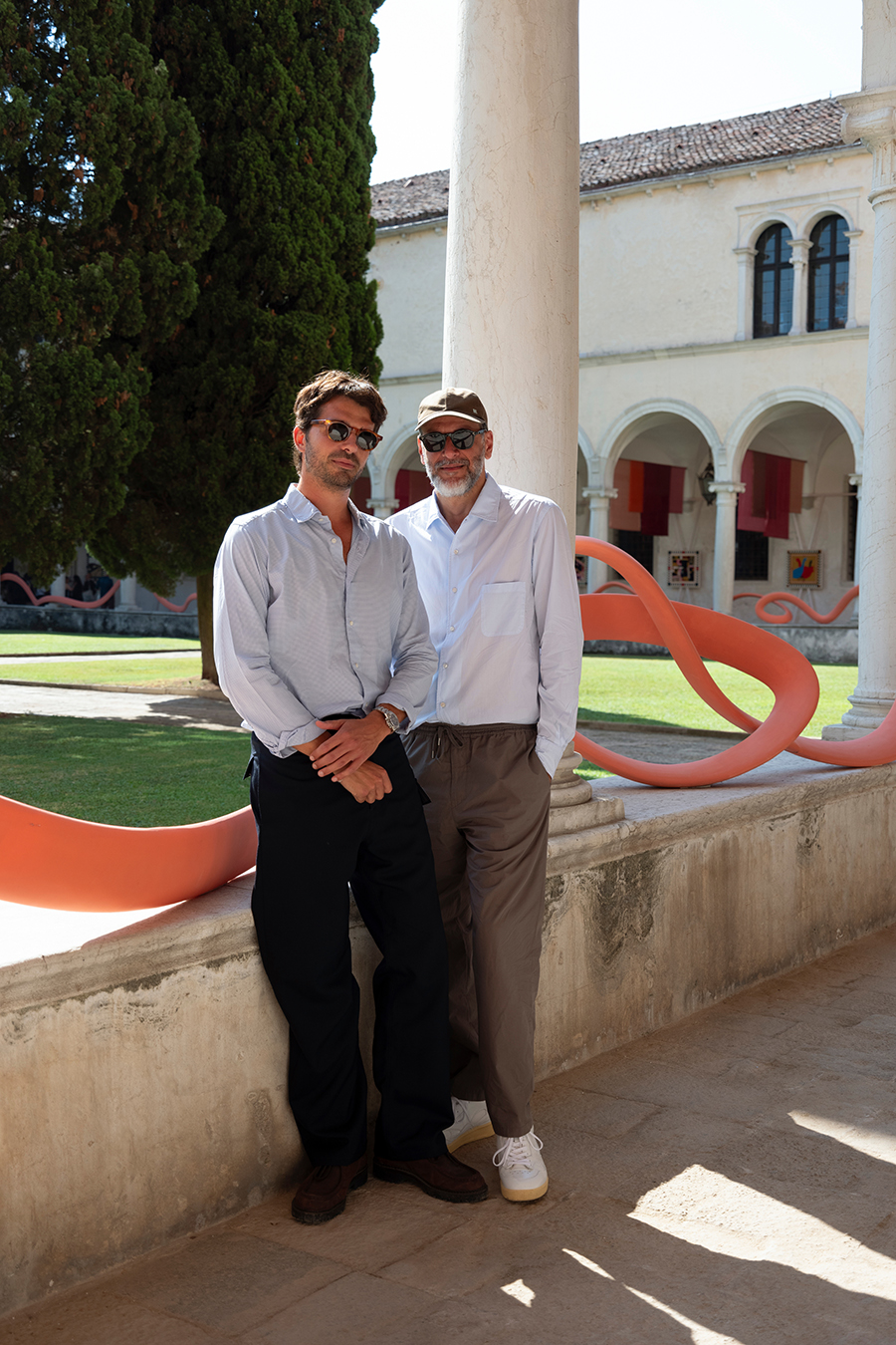 Luca Guadagnino and Nicolò Rosmarini at the Homo Faber Biennial in Venice.