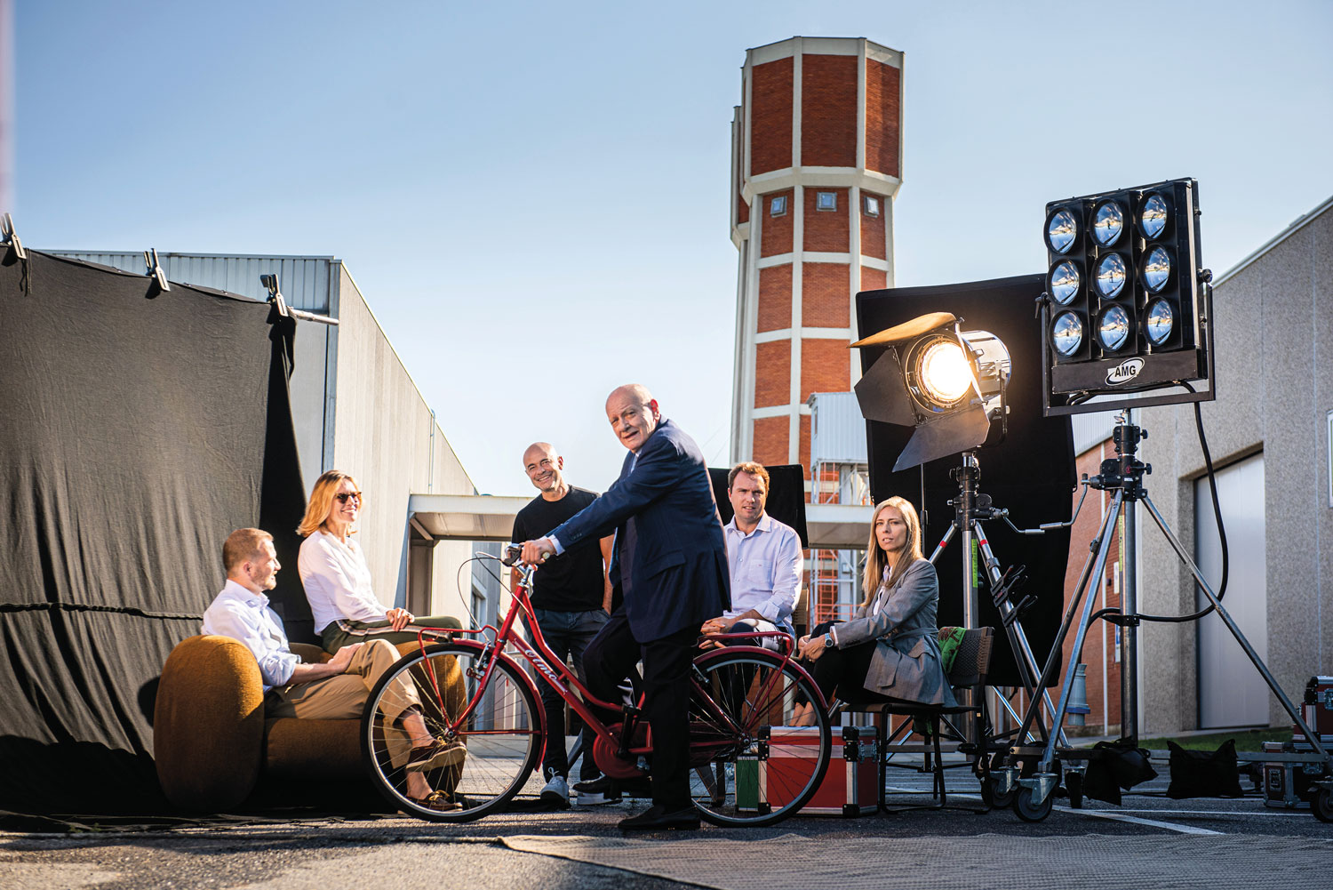 Members of the Molteni family and CEO Marco Piscitelli.