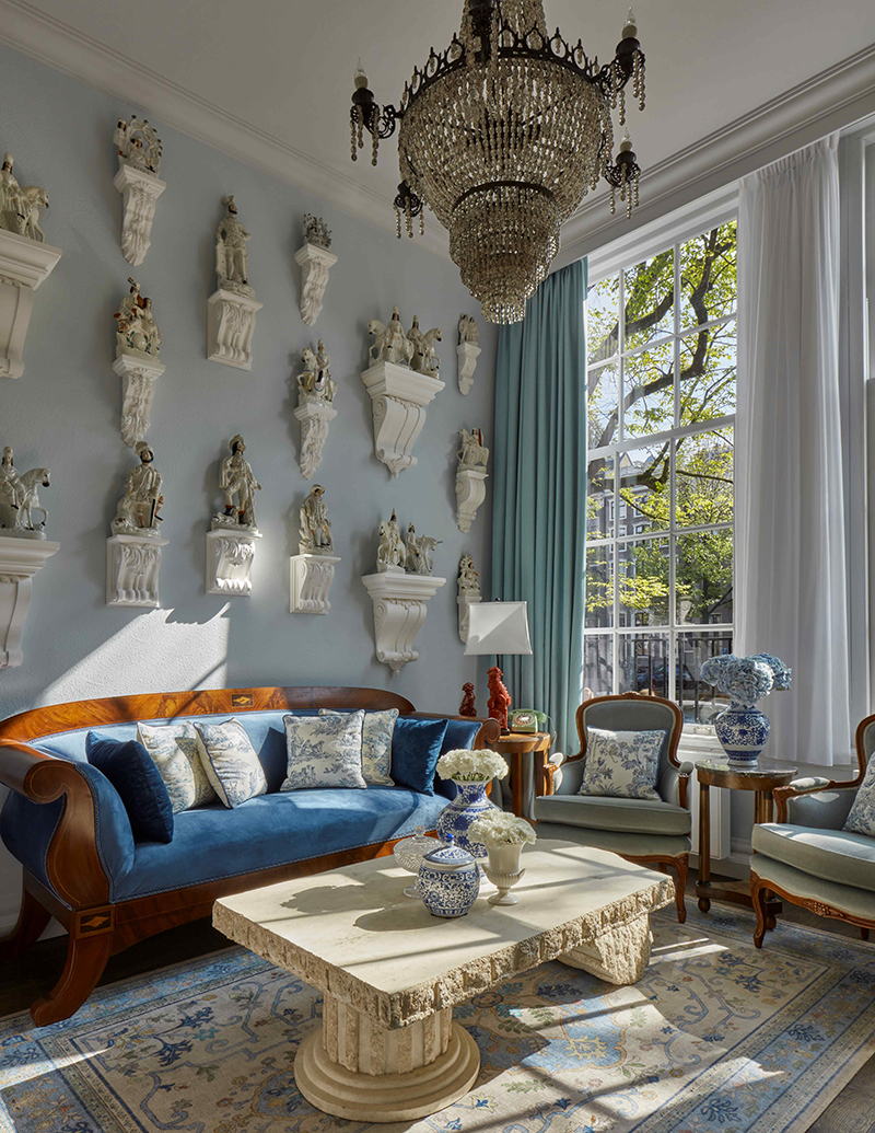 The Porcelain Collector's Suite at Pulitzer Amsterdam.