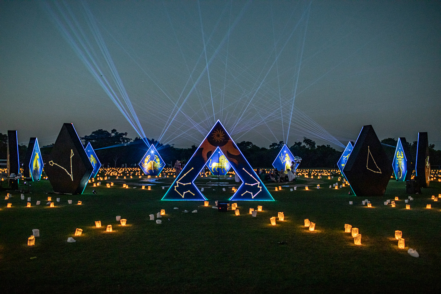 Art installation during the 2022 Ondalinda festival in Careyes, Mexico.