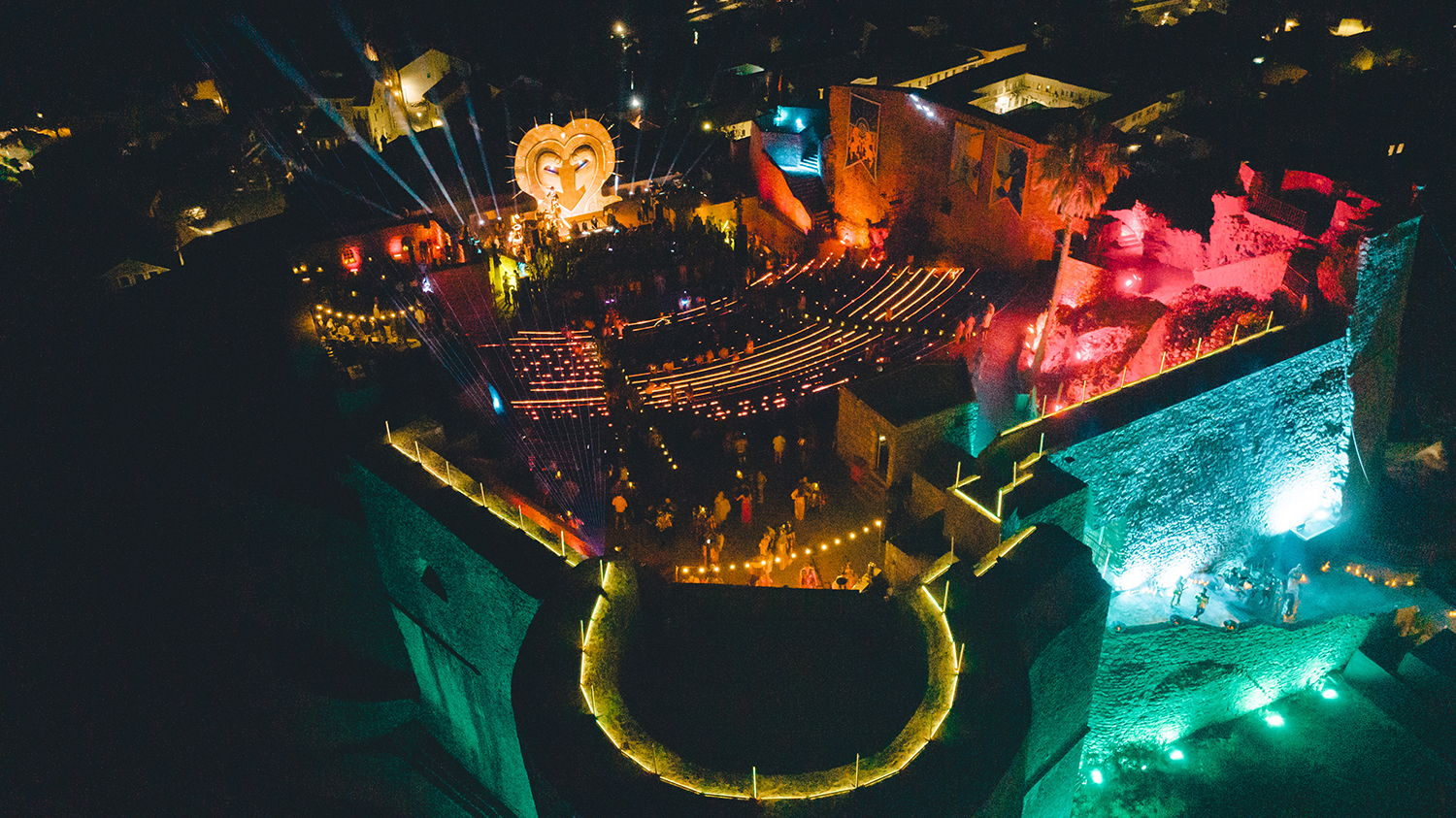 Aerial view of this year's Ondalinda festival in Montenegro.