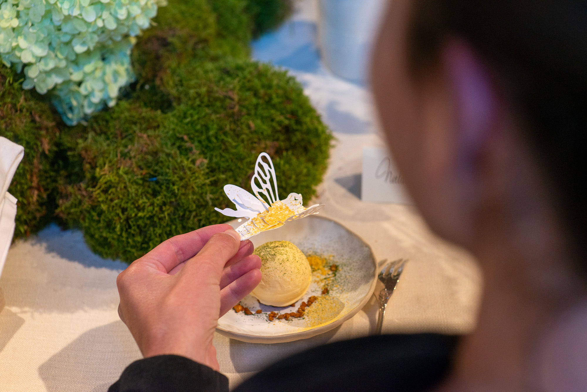 A whimsical dish served at the Perrier-Jouët Banquet of Nature.