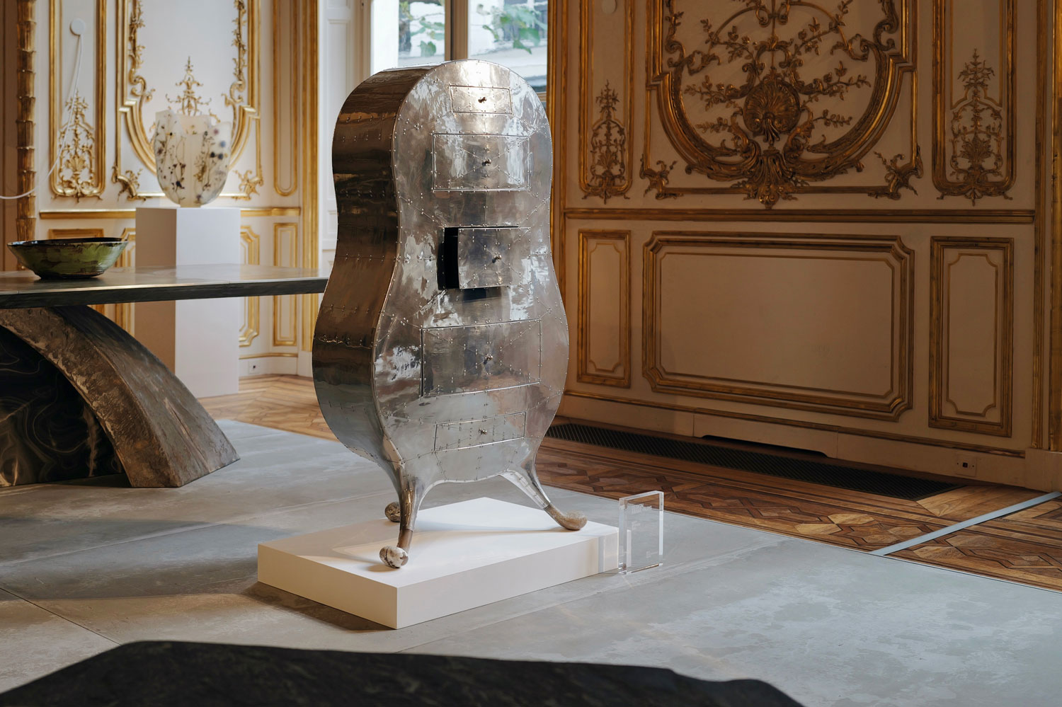 Pod of Drawers by Marc Newson at Carpenters Workshop Gallery at Design Miami/ Paris 2024.