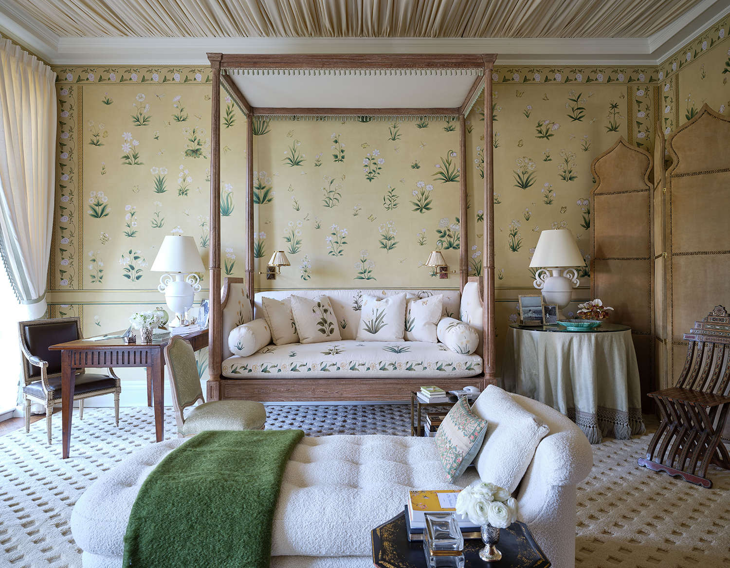 A classic lady's dressing room conceived by CeCe Barfield Inc at the Kips Bay Decorator Show House Dallas.