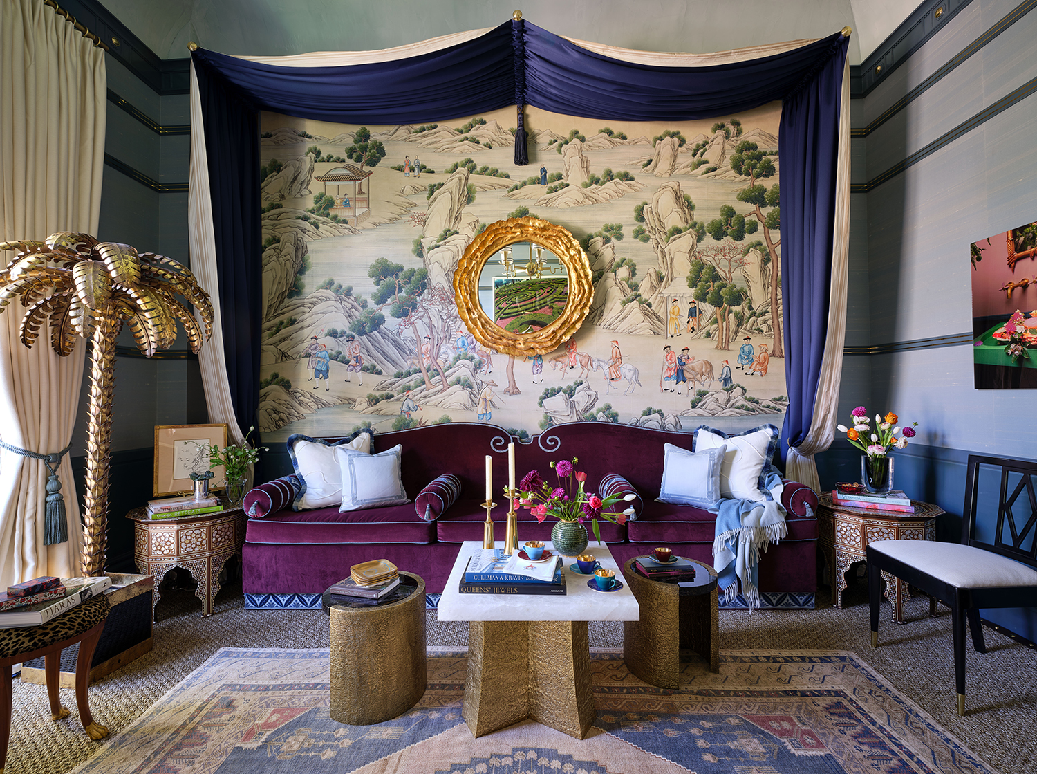 The Tea Room at the Kips Bay Decorator Show House Dallas designed by Henry Street Design.