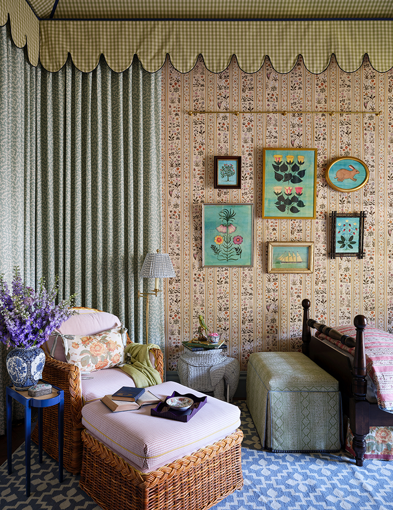 A children's room in the Kips Bay Decorator Show House Dallas gets a sophisticated look courtesy of Katie Davis Design.