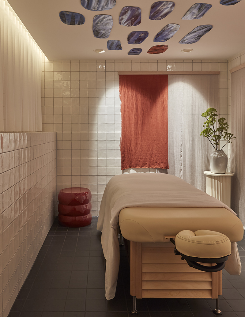 A treatment room inside the Beauty House at Pulitzer Amsterdam.