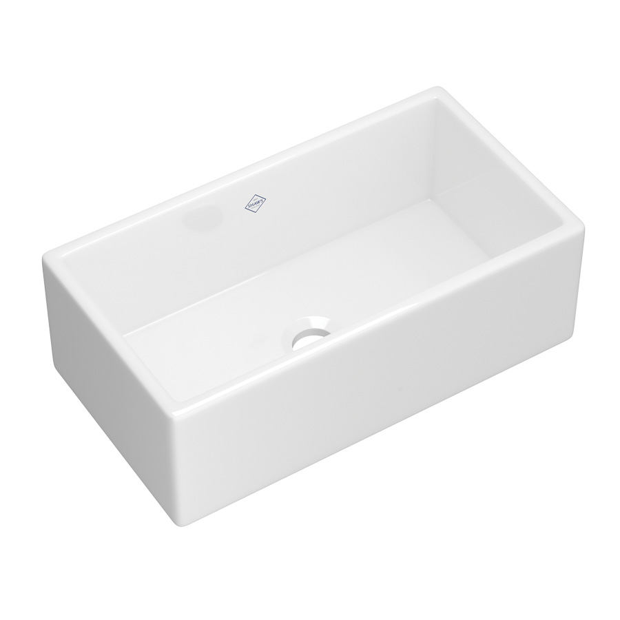 Classic Shaker Single Bowl Undermount Fireclay Kitchen Sink by Shaws.