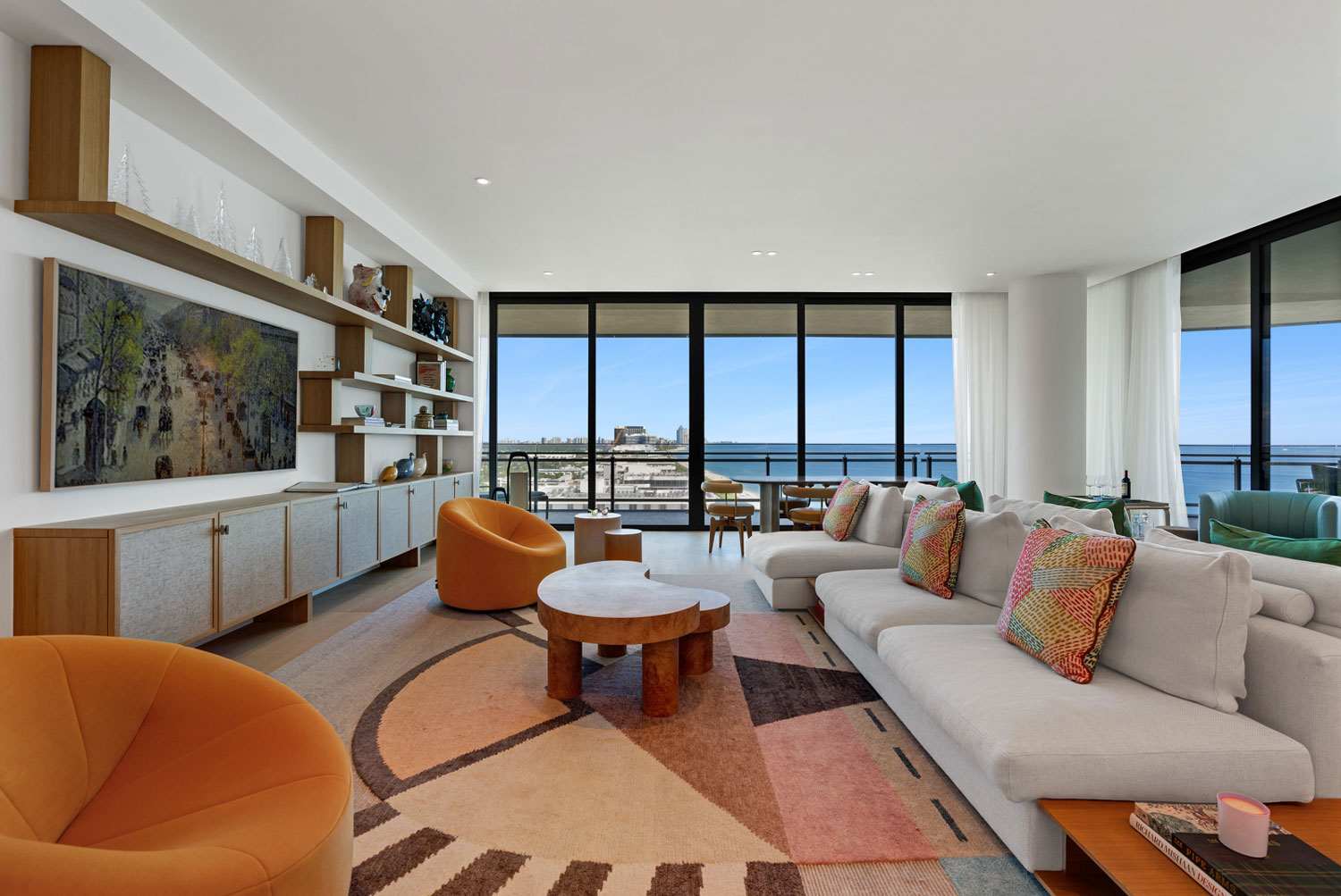 Renzo Piano penthouse living space.