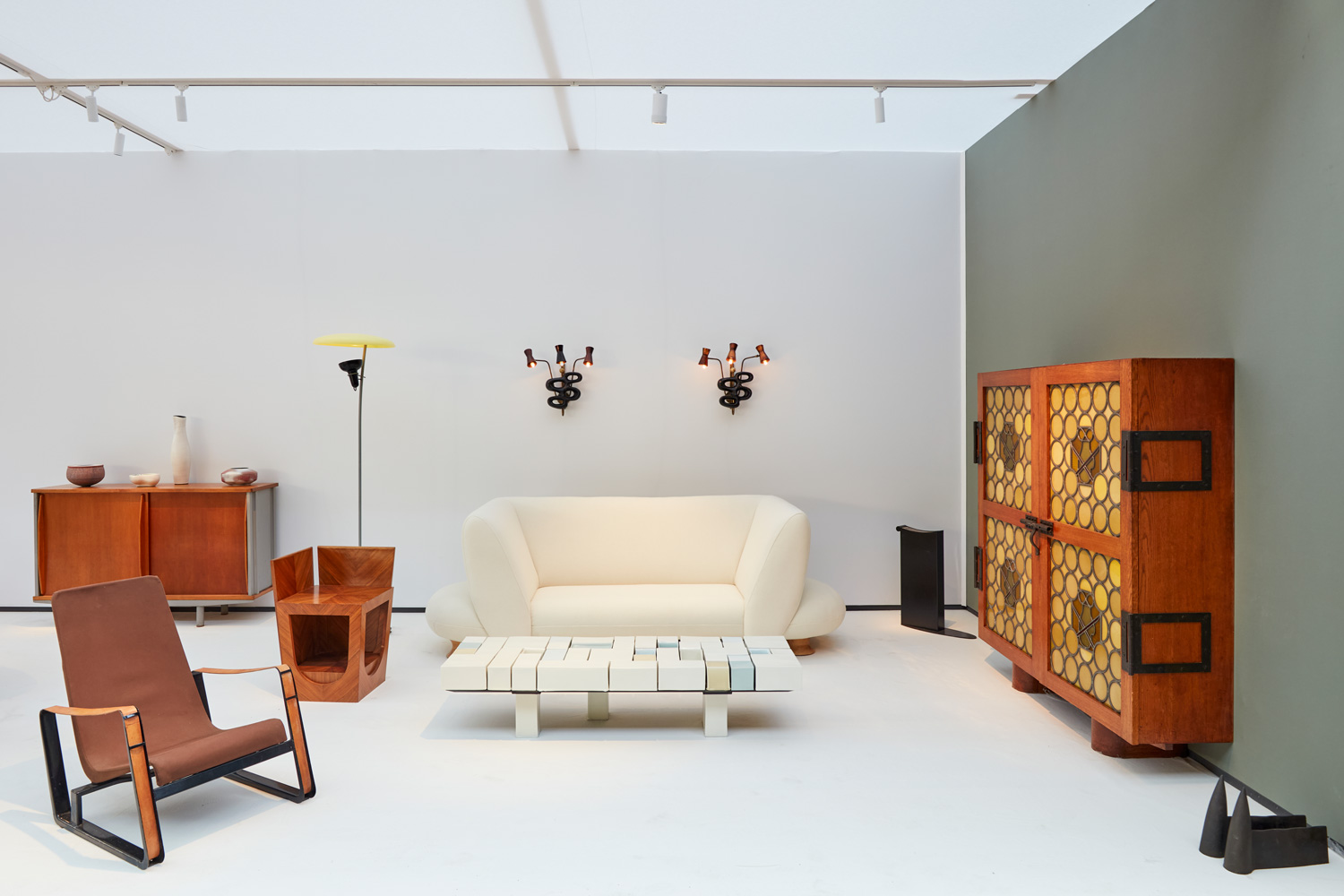 1938 Cabinet by Jean Royére and Max Ingrand, sofa by Martin Szekely.