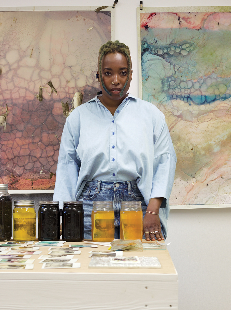 Renee Royale in her studio outside Chicago.