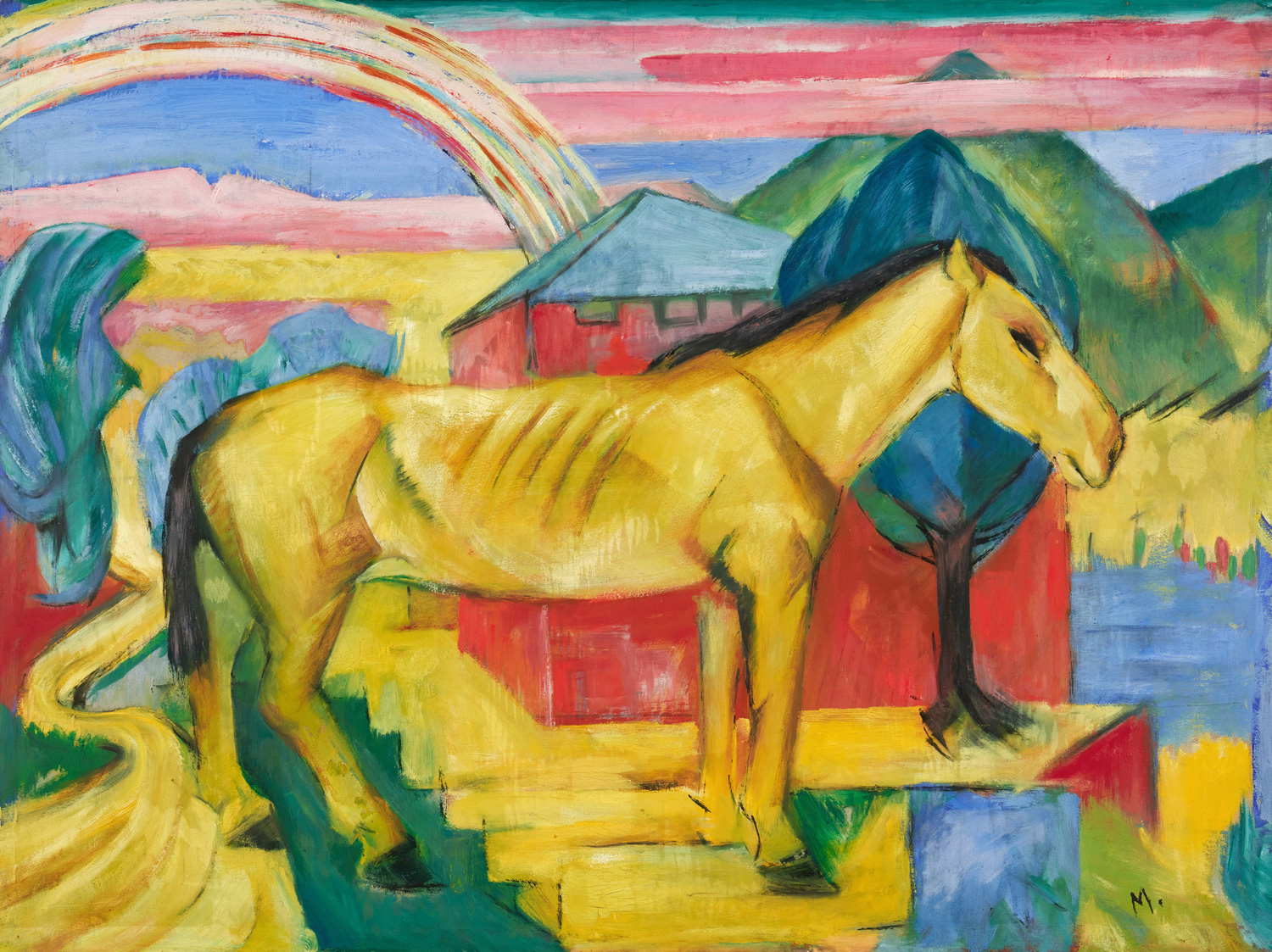 Franz Marc, Das Lange Gelbe Pferd (1913).