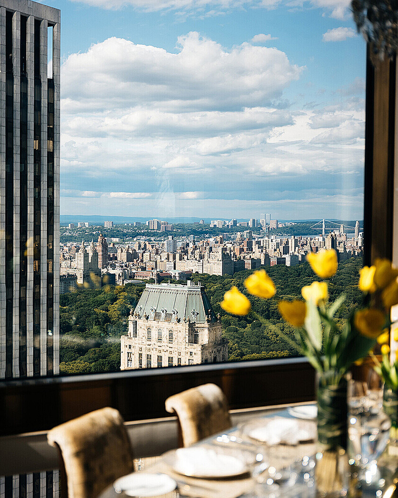 Suites at the Four Seasons Hotel New York. offer sweeping views of the skyline.