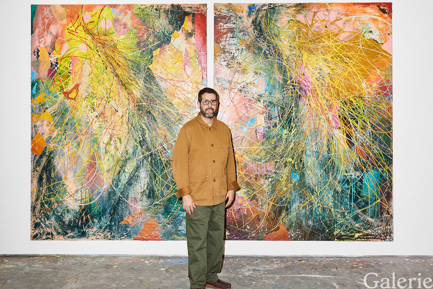 José Parlá in his studio.