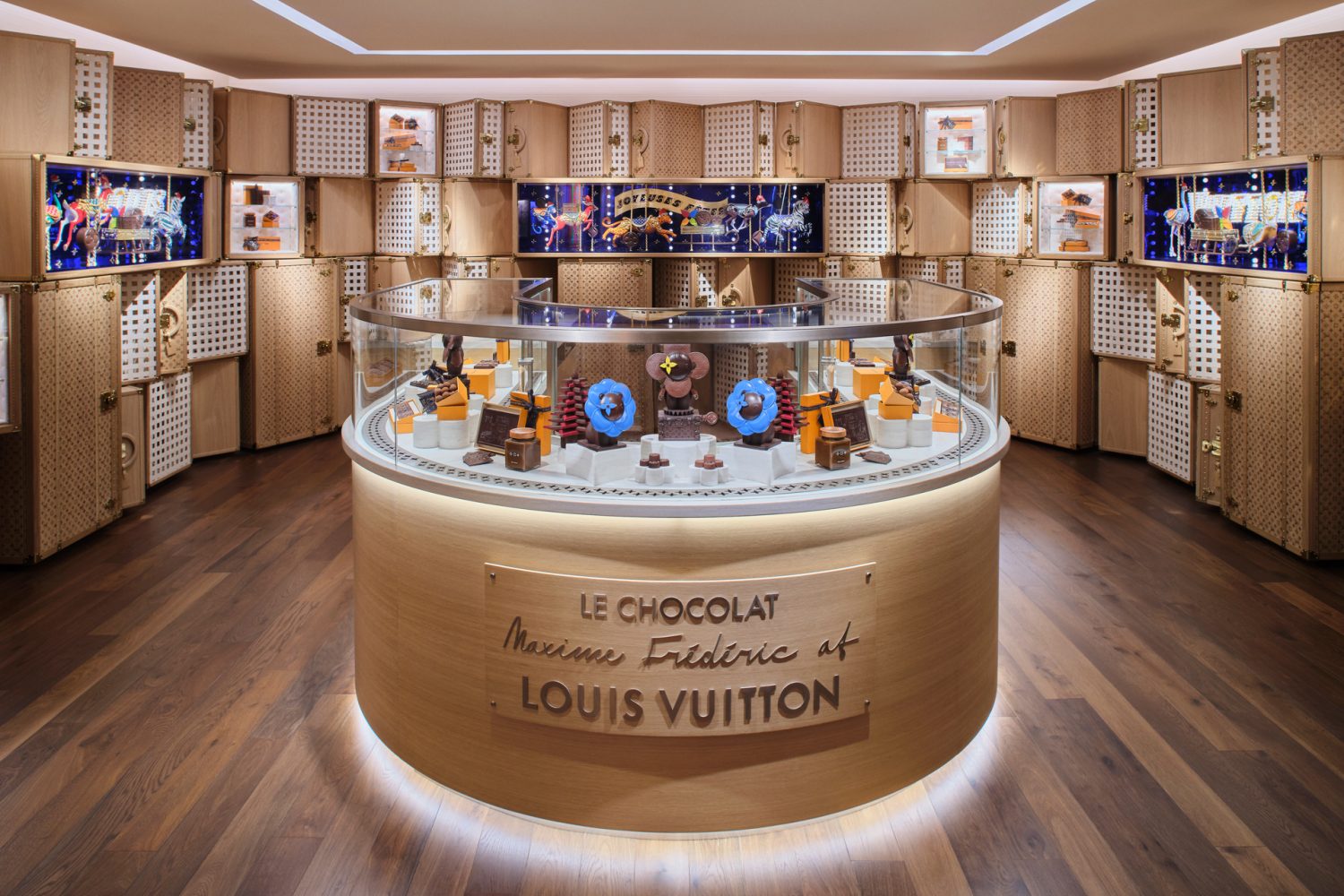 Le Chocolat Maxime Frédéric, Louis Vuitton's first chocolate shop in the U.S., is located within the new Manhattan flagship.