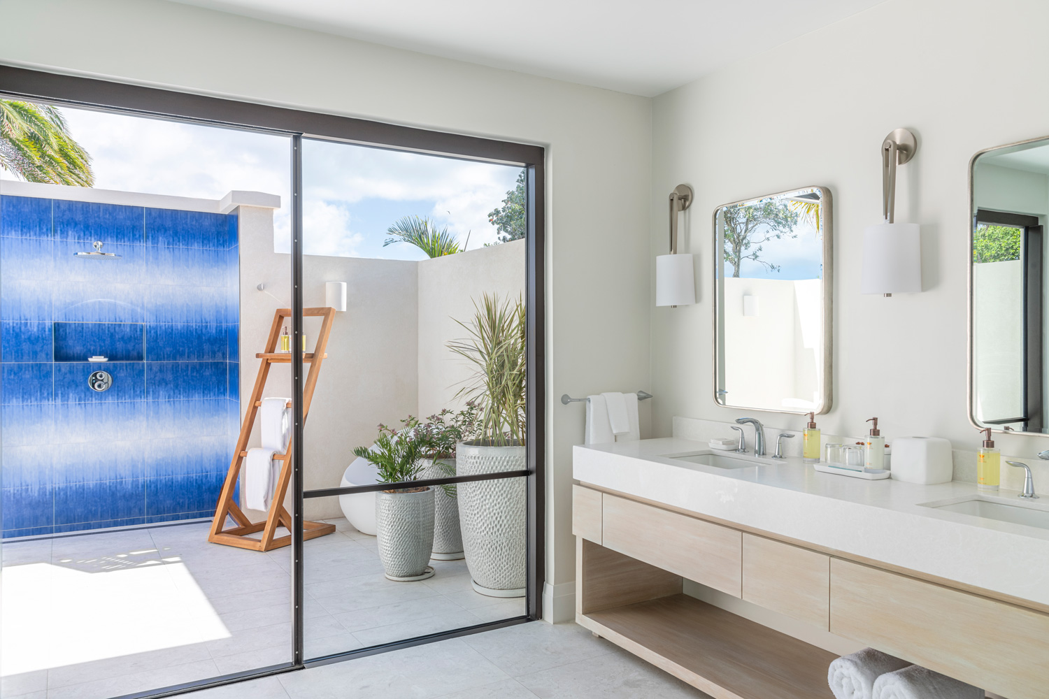 Guest bath at Jumby Bay Island