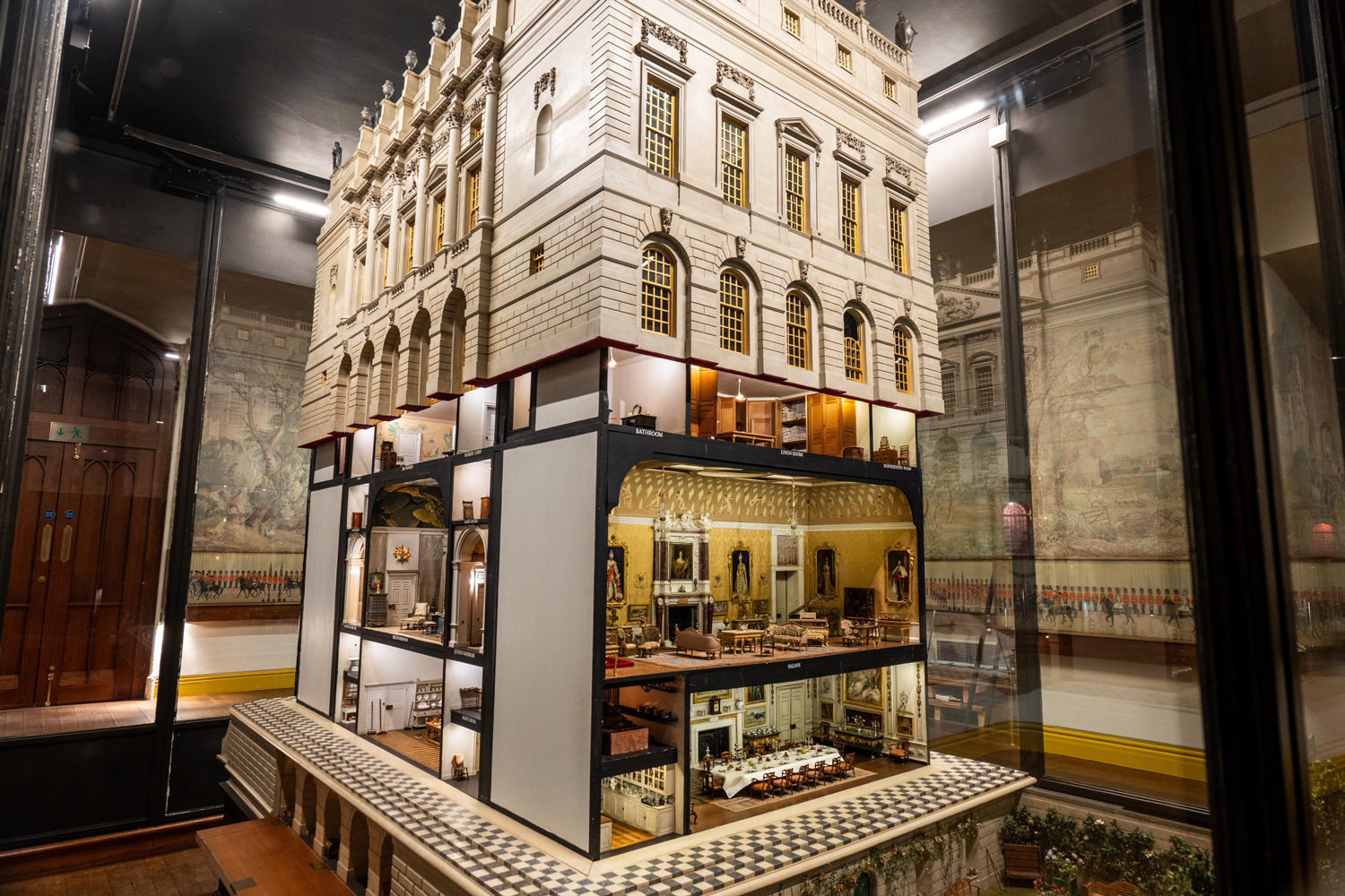 Queen Mary's Dolls' House is decorated for the first time.