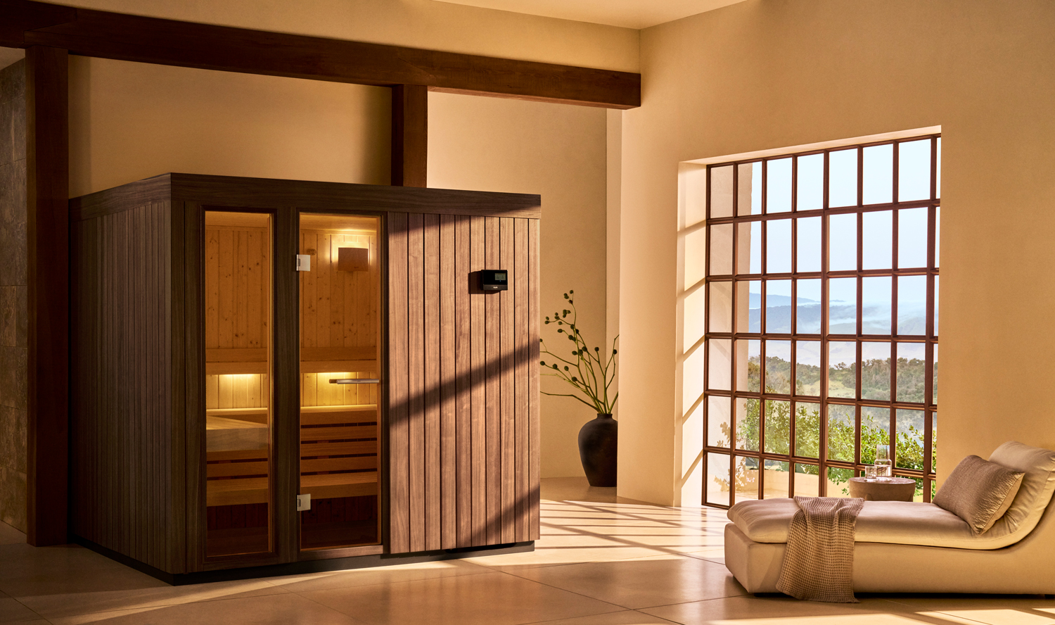 Ariso sauna by KLAFS, available through Kohler.