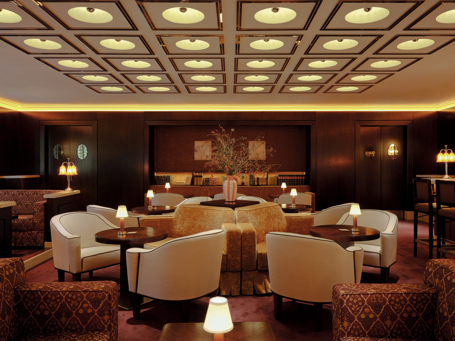 Interior of The Wilde private members club in Milan, designed by Fabrizio Casiraghi.