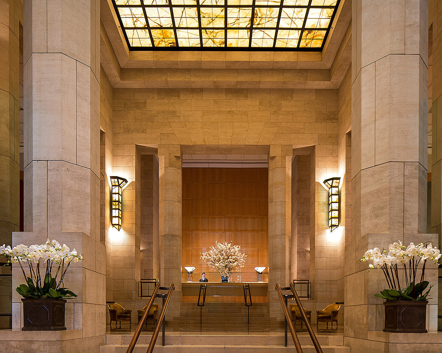 Lobby at the Four Seasons Hotel New York.